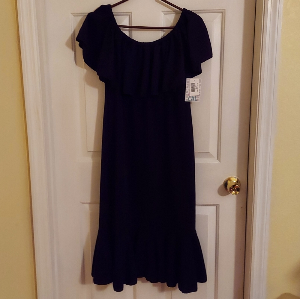 Nwt's Lularoe Solid Black Cici Dress 2XL